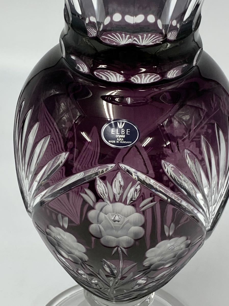 未使用に近いELBE Crystal (エルベクリスタル)花瓶フラワーベース 未