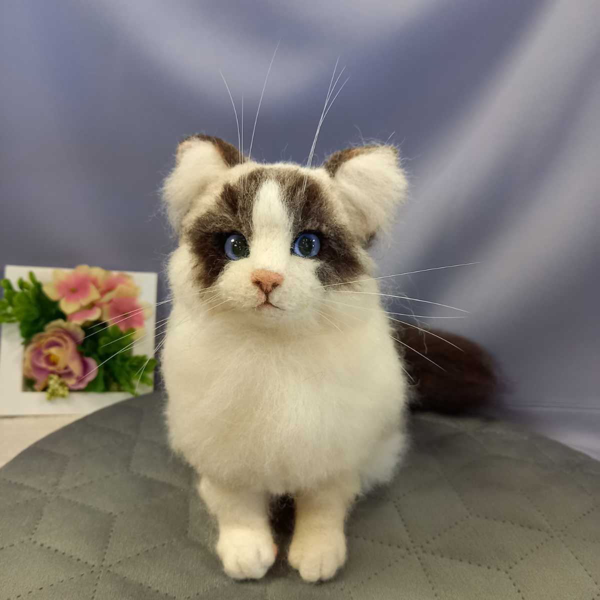 Shiro* 羊毛フェルト*ラグドール猫ちゃん*ハンドメイドねこネコ