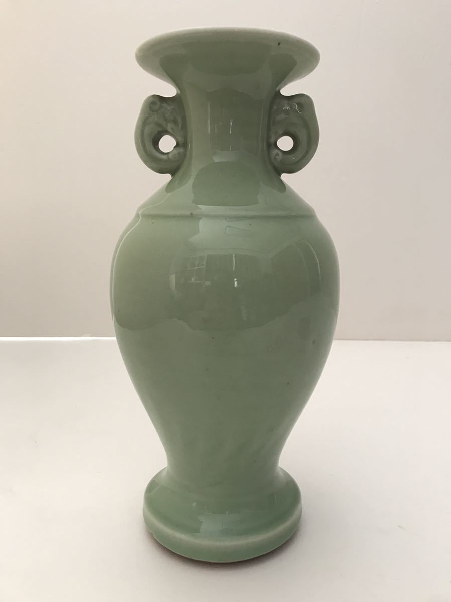 極美品中国古玩 花瓶 哥窯 青磁 骨董 古玩 古美術 高22.5c m YC016