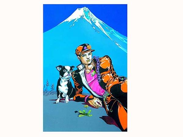 JOJO展 ポスター ジョジョ 承太郎 イギー 富士山 たんぽぽ B1 ジョジョ