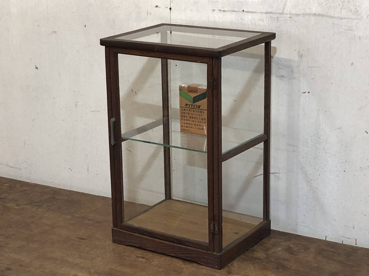 送料無料」レトロな木枠の卓上ガラスケース 「送料無料」レトロな木枠