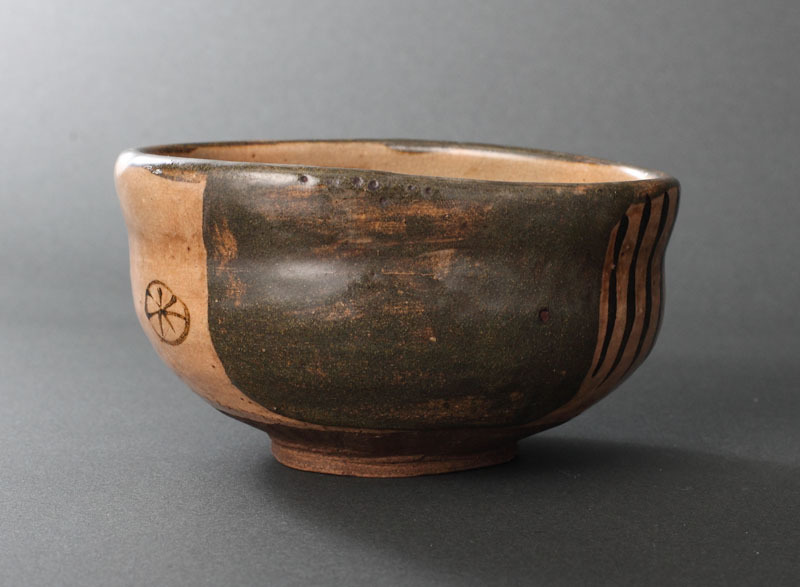 黒織部 筒茶碗 古美術 復興織部 茶道具 茶碗 織部 古道具 アンティーク