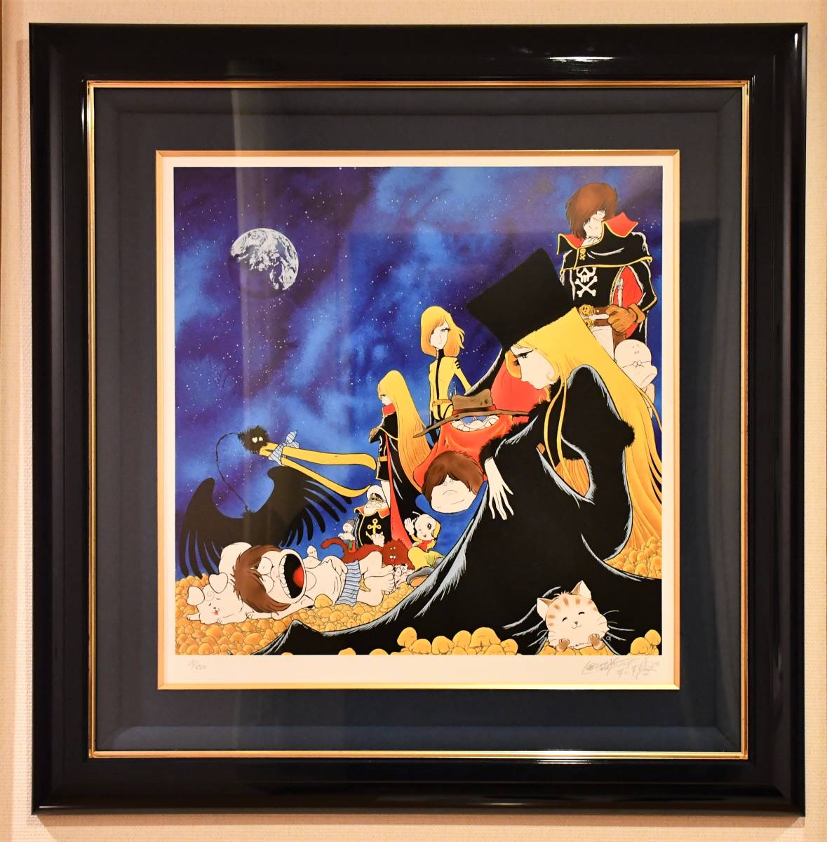 松本零士 サイン入版画 銀河鉄道999～時の輪の旅～247/250