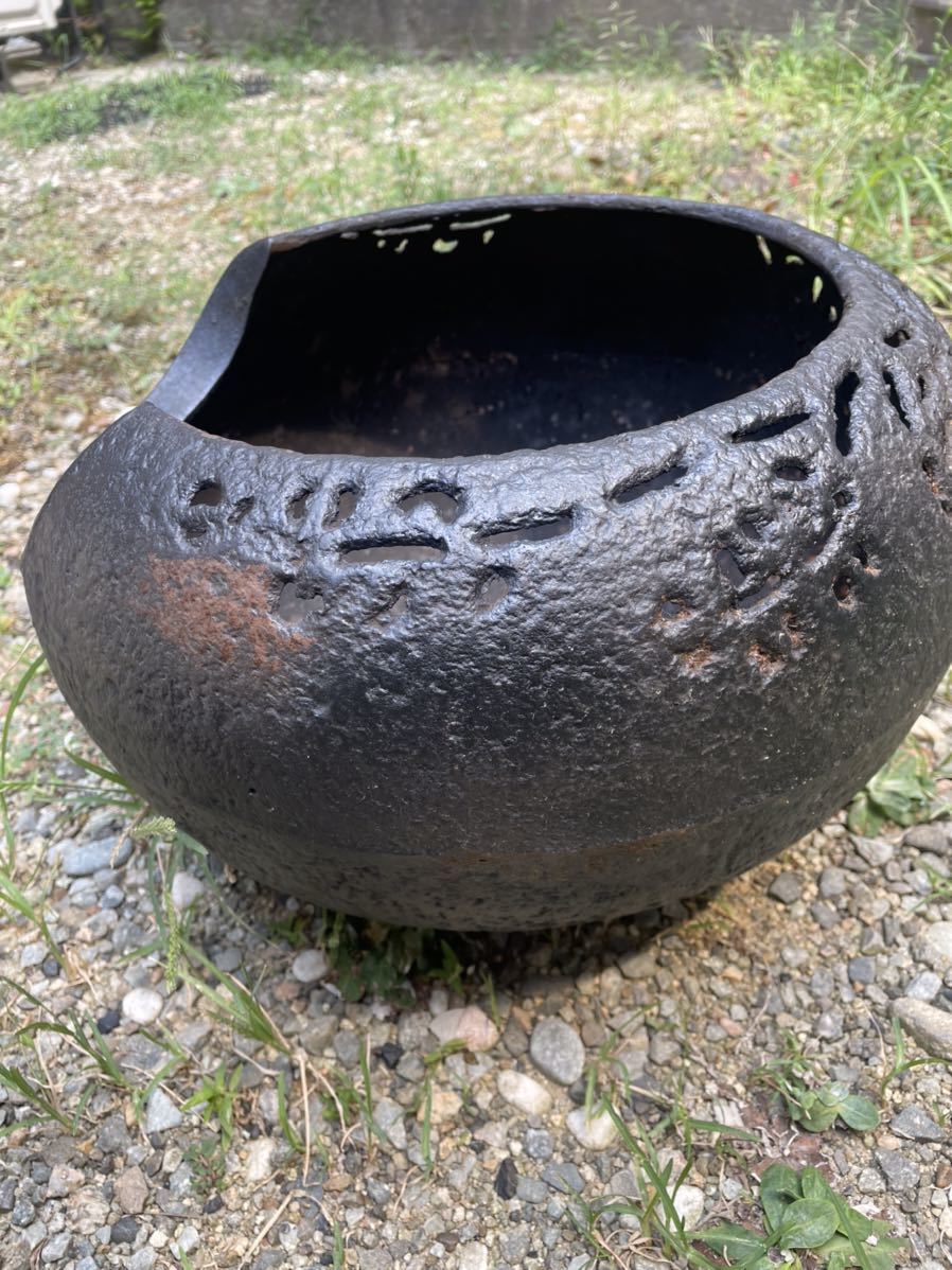 秦蔵六造 鉄瓶 饕餮文 鉄砲口 小振 煎茶道具 N952 - メルカリ ☆真美