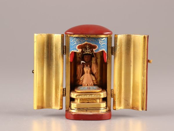 仏教美術 時代木彫 荼枳尼天 仏像 厨子 時代物 極上品 初だし品