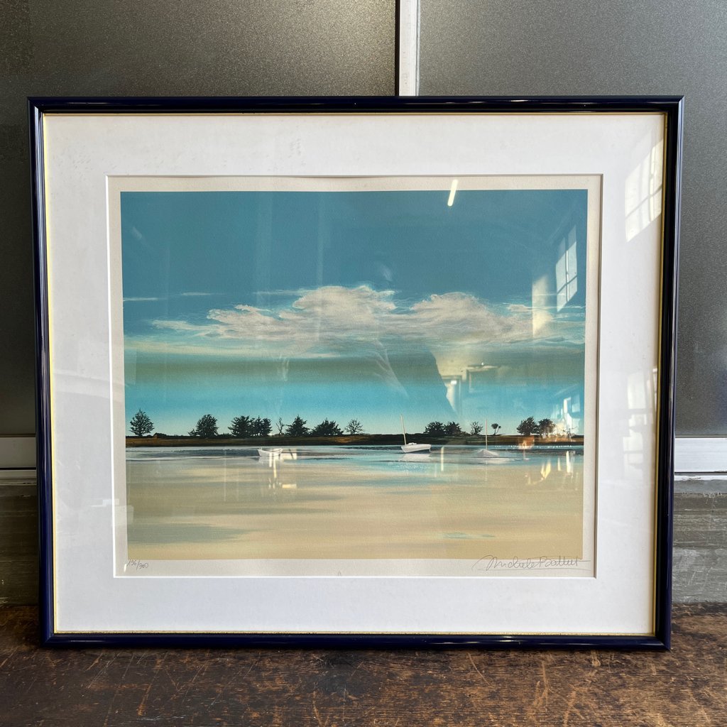 ミッシェル・バテュ 『空と水の空間』シルクスクリーン 限定100部