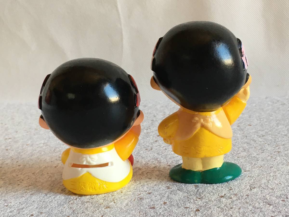 昭和レトロ 三菱電機 メル子ちゃん ソフビ 貯金箱 2個セット Yahoo