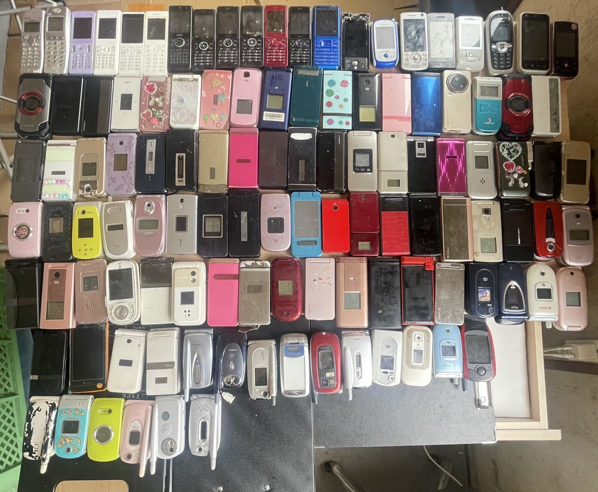115台 携帯電話 ジャンク まとめて ガラケー 部品取り 中古ジャンク
