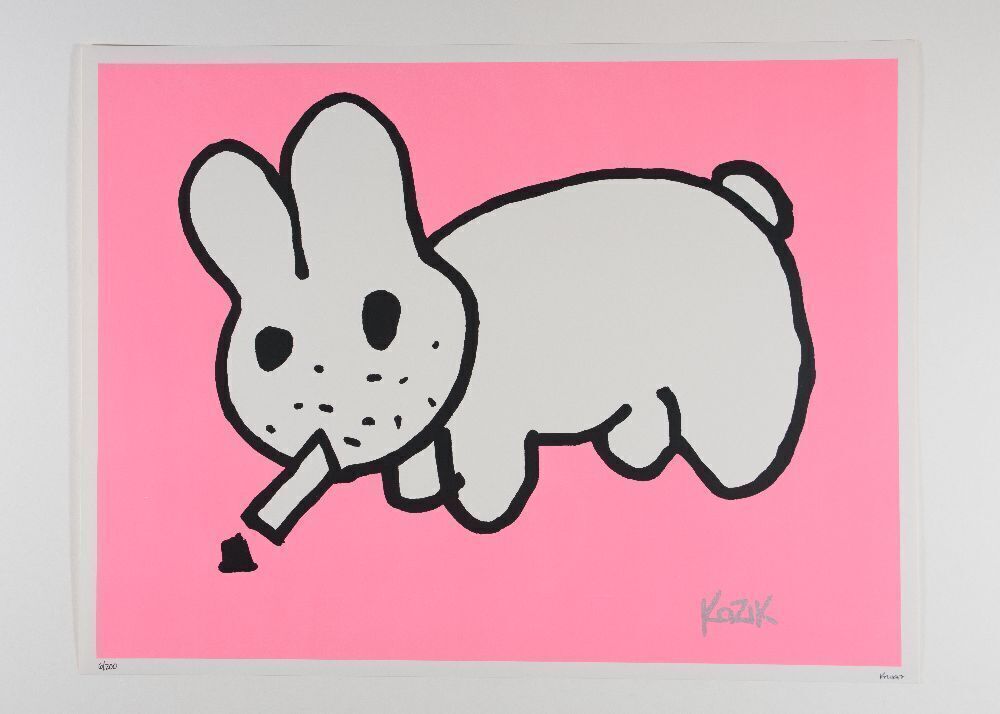 フランク・コジック 喫煙うさぎ Vintage Frank Kozik Smoking Bunny