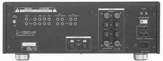 LUXMAN L-503s Specifications Luxman