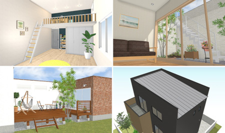 ロフト、ドライエリアやウッドデッキが簡単に作成できる「3Dマイホーム