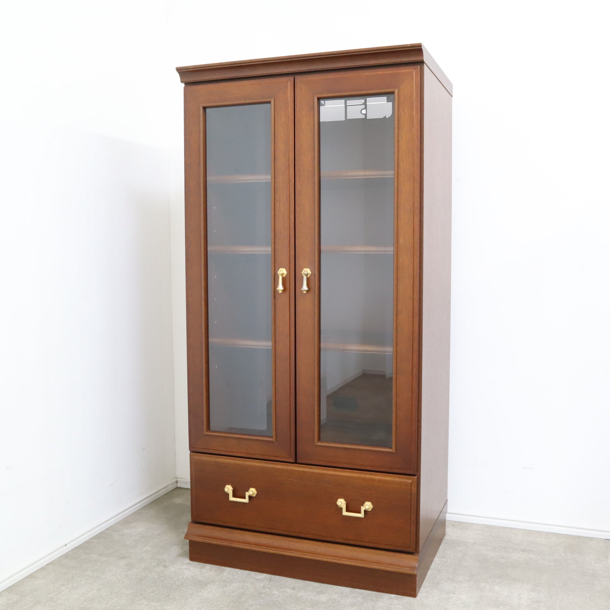 maruni/マルニ木工 ガラスキャビネット 食器棚 書棚 キュリオケース