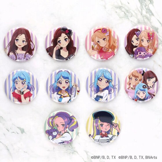 37】アイカツスターズ グリッターガラポン 七倉小春セット 缶バッジ