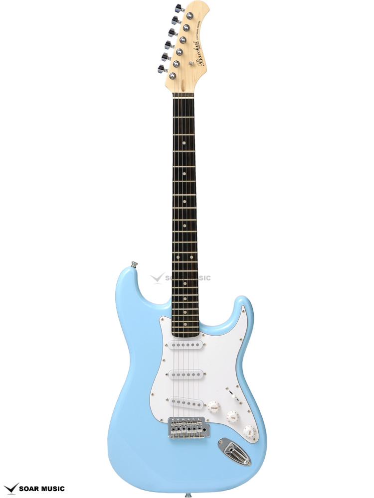 Bacchus バッカス ストラトタイプ エレキギター 水色 パステルカラー