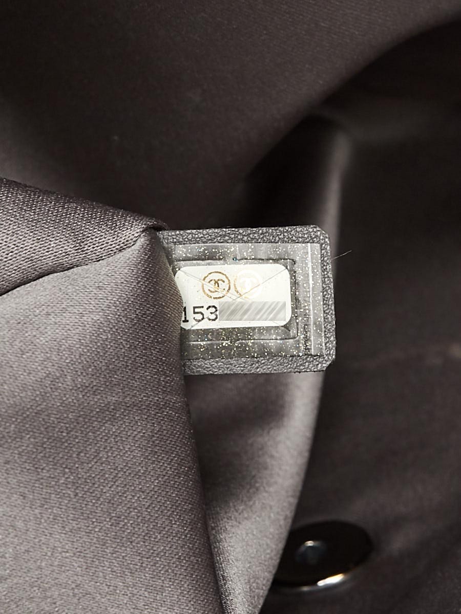 Chanel Grey Quilted Lambskin Leather Jumbo XL 3 Accordion Flap Bag