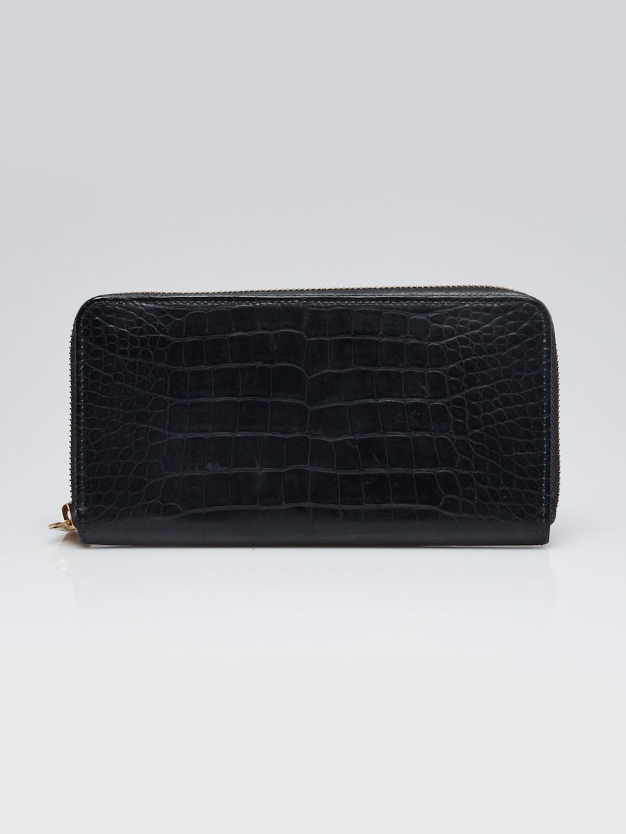 Louis Vuitton Black Alligator Zippy Wallet | Yoogi's Closet