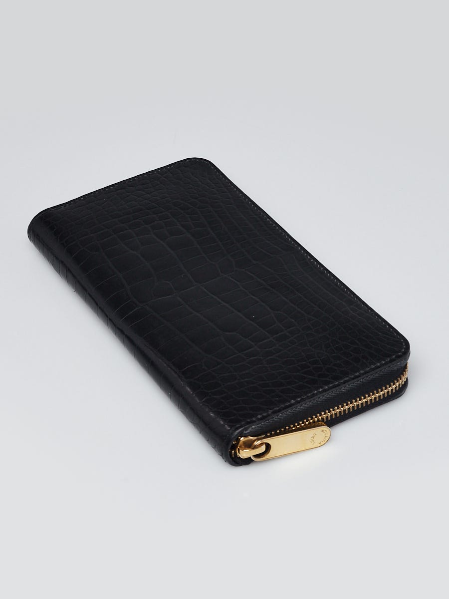 Louis Vuitton Black Alligator Zippy Wallet | Yoogi's Closet