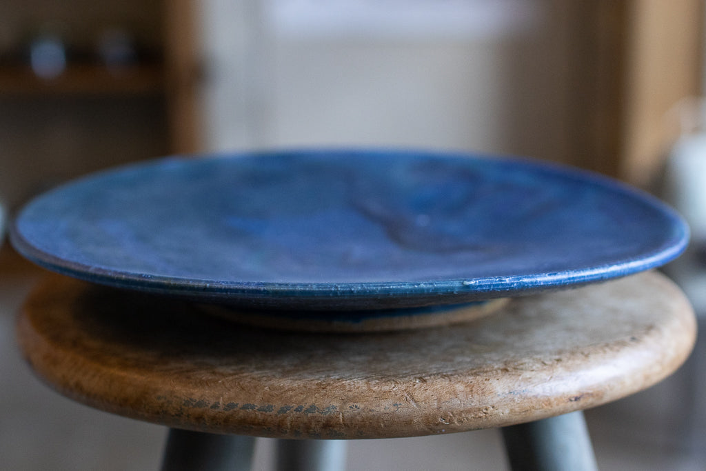 金澤尚宜（あよお） / 26cm 青の釉景皿 うつわ 通販 陶芸 – UTSUWA