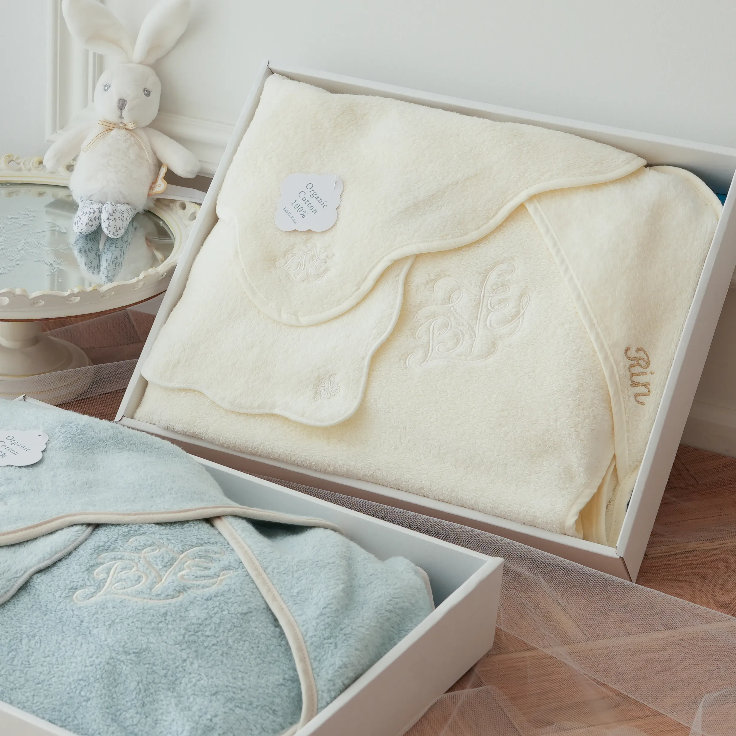 ベルビーアンファン】Nuage オーガニックコットンMokuMoku フード付き