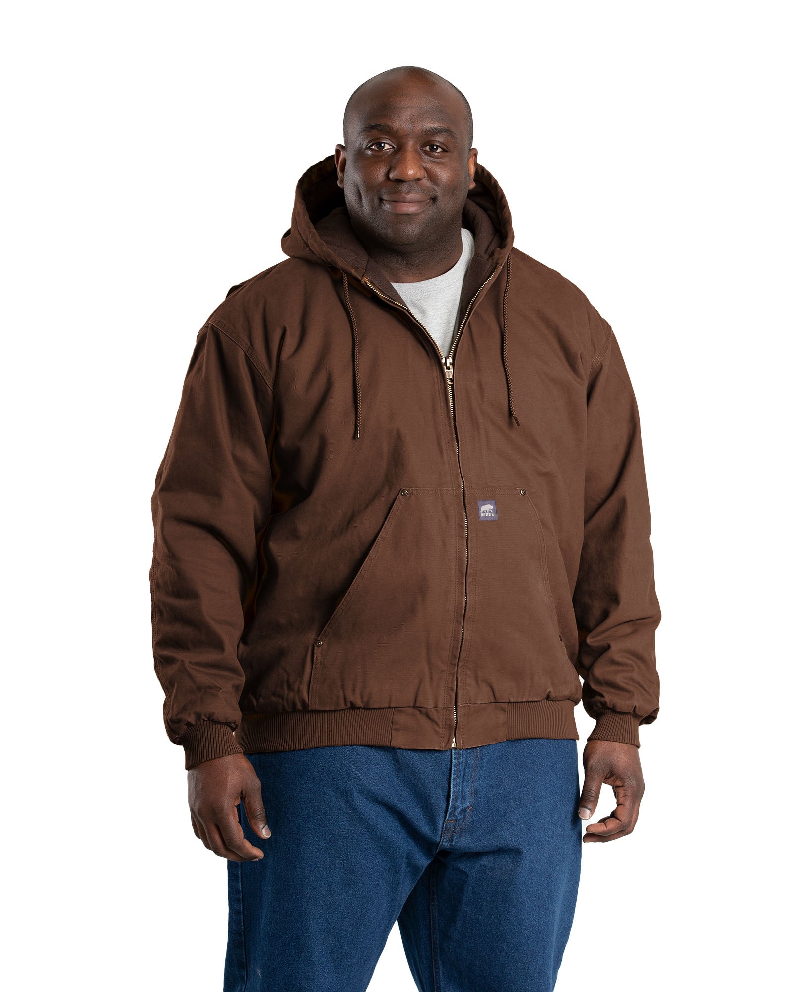 Men's Washed Duck Hooded Outdoor Work Jacket – Berne Canada