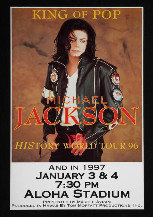 MICHAEL JACKSON HISTORY TOUR POSTER FROM THE ALOHA STADIUM