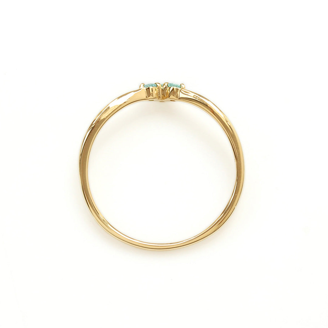 ビズー公式】パライバトルマリン ブラジル産 K18(18金) PTリング