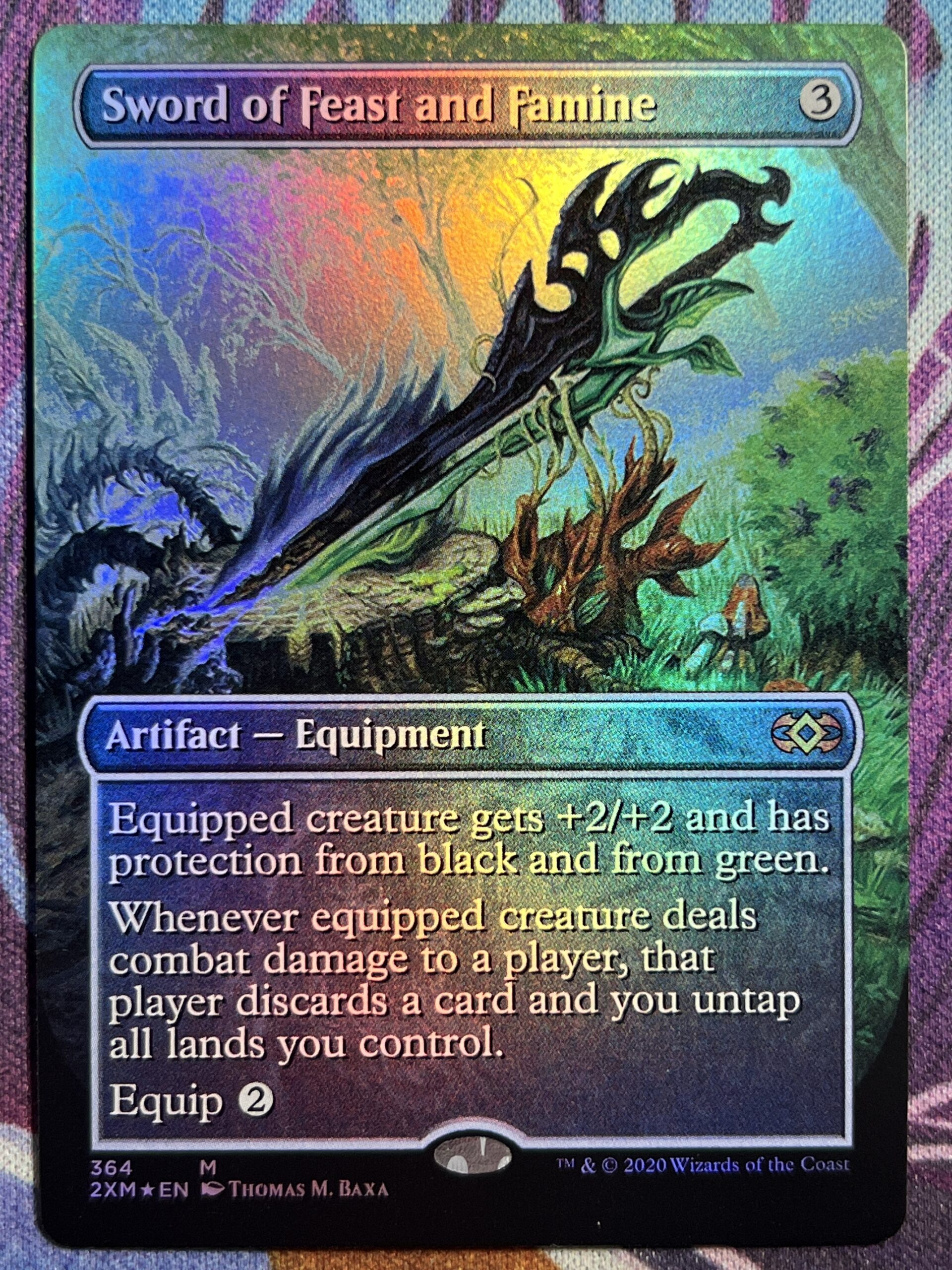 饗宴と飢餓の剣 トッパー foil ダブルマスターズ 2 mtg 饗宴と飢餓の剣