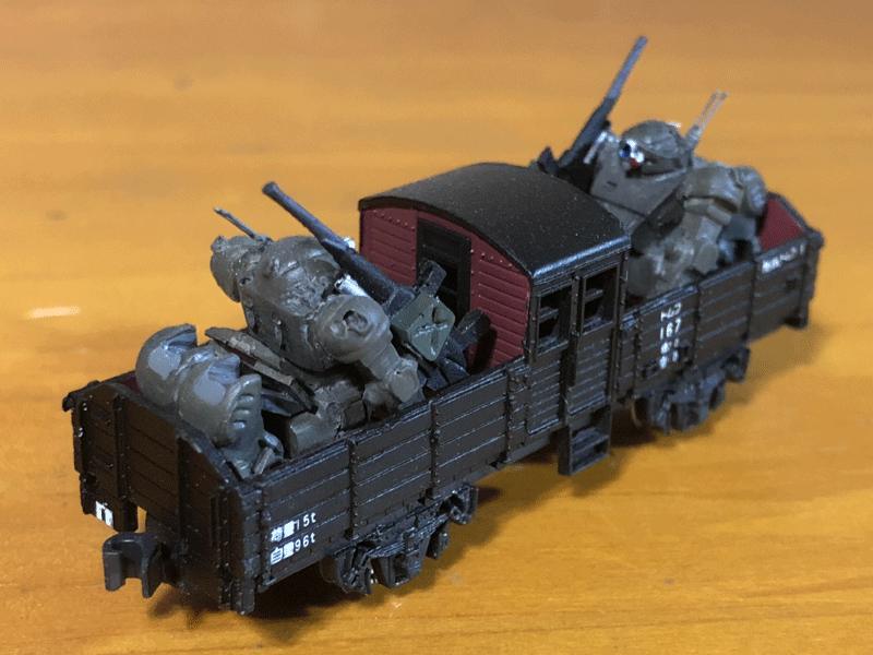 Nゲージ 自衛隊機材輸送列車(2009) 自作品 Nゲージ 自衛隊機材輸送列車