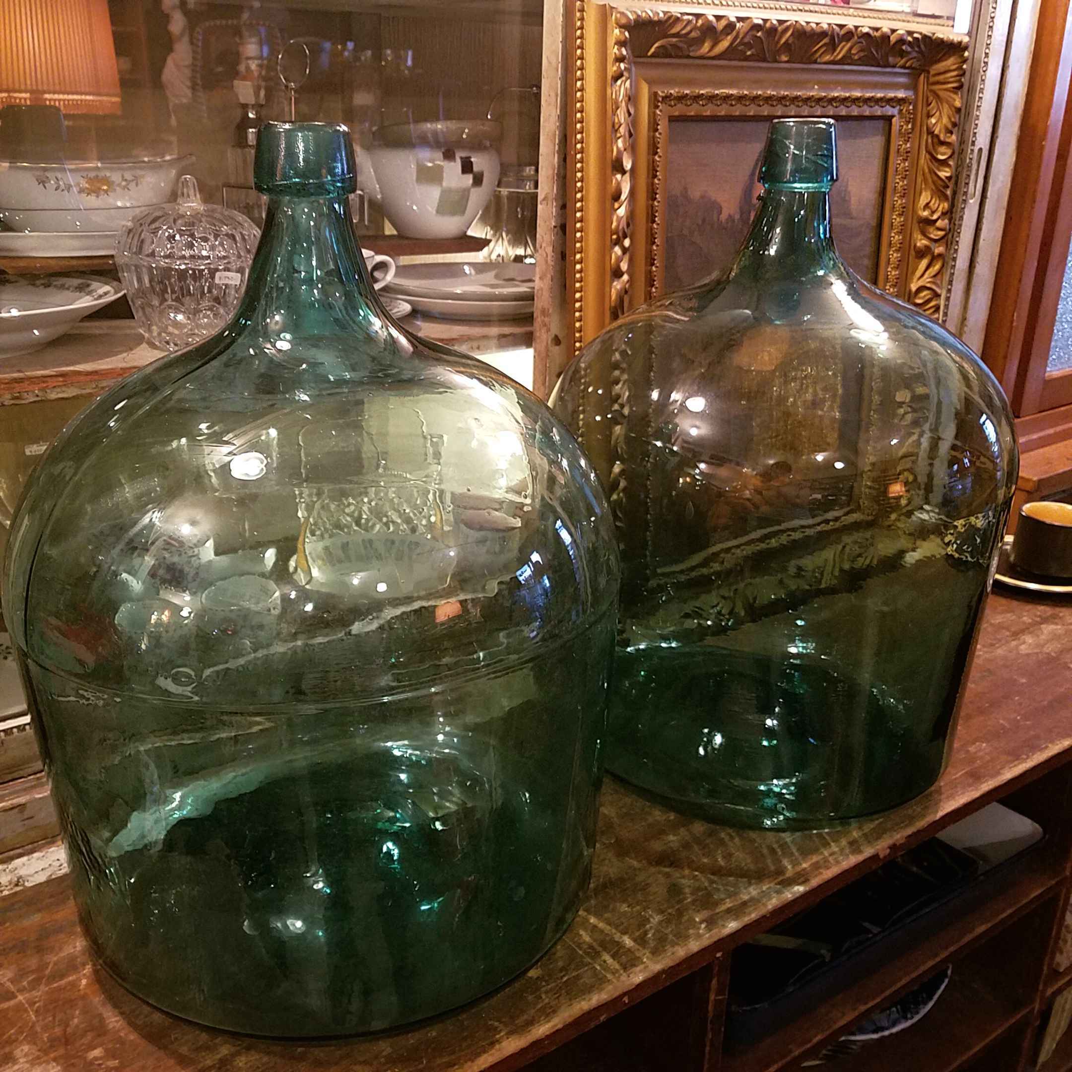 ヴィンテージ デミジョンボトル 古硝子 ガラス瓶 大型 花瓶 フラワー