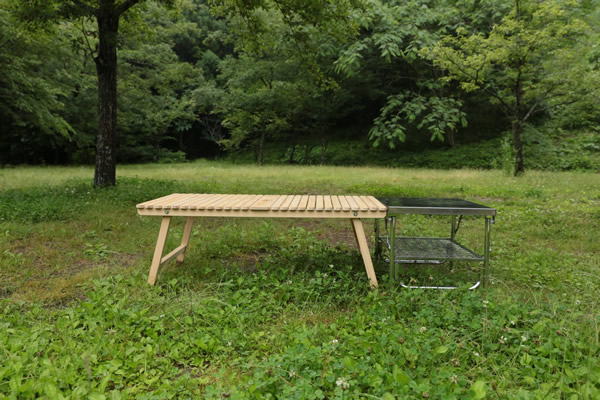 テンマクデザイン×雀屋 ワークテーブルLOW ユニフレーム 焚き火