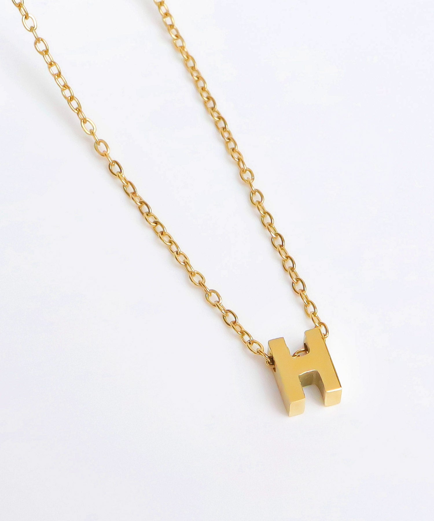 blackdia ocean 14KGPイニシャルネックレス