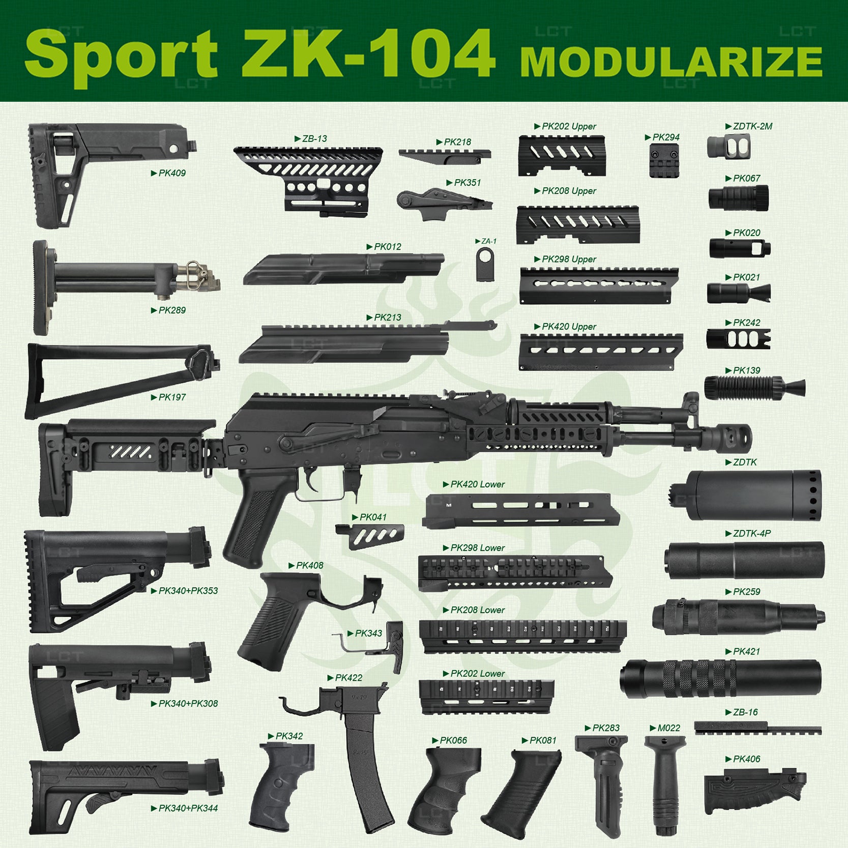 LCT Stamped Steel AEG Sport ZK-104 w/ GATE Aster (ZSport-Style