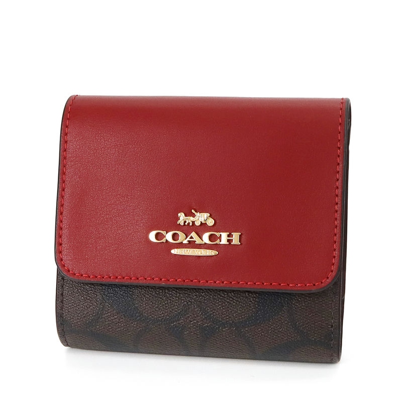 Brandol / COACH コーチ 二つ折り財布 シグネチャー スクエア ミニ