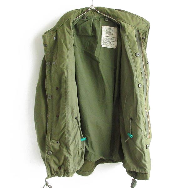 80s 実物 米軍 M-65 3rd 4th過渡期 フィールド ジャケット M-S ブラス