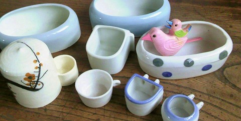 アンティーク盃/可愛い!おかめお多福お顔図柄お猪口/盃/ぐい呑み