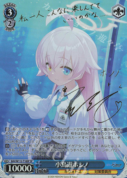SP 小鳥遊ホシノ(サイン入り) 買取 | ブルーアーカイブ | ヴァイス