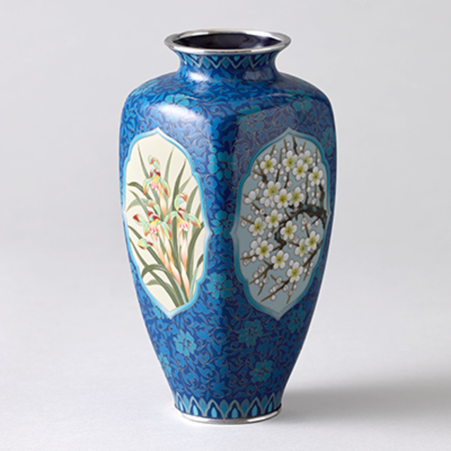 有線七宝間取四君子文様花瓶 | 安藤七宝店カタログサイト