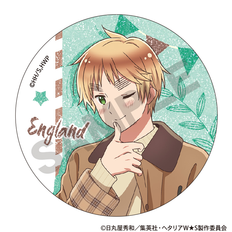 ヘタリア World☆Stars_トレーディンググリッター缶バッジ 食べ歩き