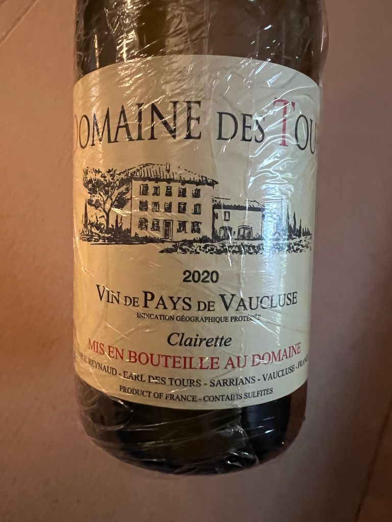 2019 Domaine des Tours Vaucluse Clairette - CellarTracker