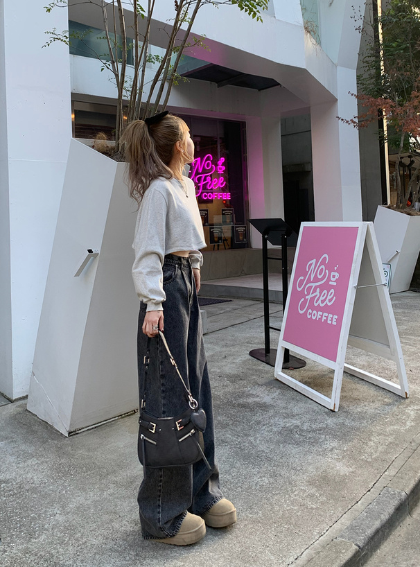 タックデニムワイドパンツ[cu530] | レディースファッション通販の