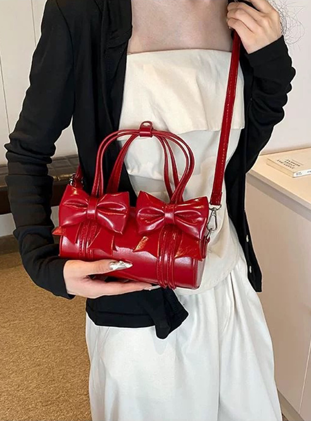 2Wayリボンラウンドボストンバッグ[at2364] | レディースファッション