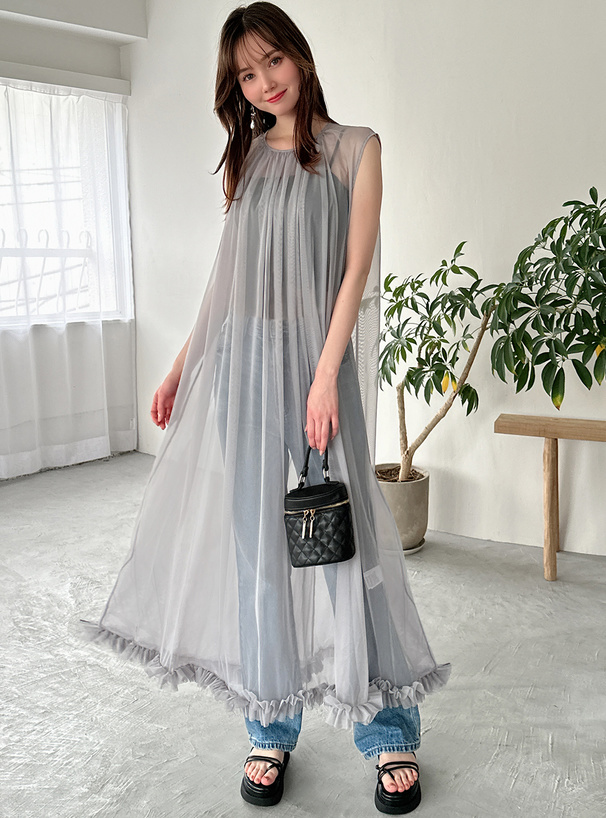 チュールフリルワンピース[zi434] | レディースファッション通販の