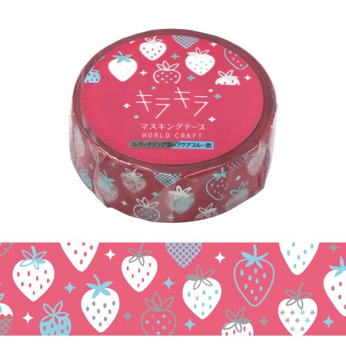 バラ売りOK】苺＆花柄マスキングテープ 巻売り 3個セット バラ売り