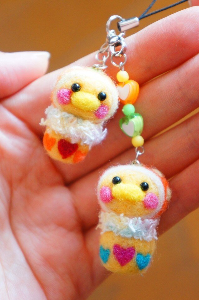 ✿羊毛フェルト✿オレンジ✿ぶたさん✿soda✿ ✿羊毛フェルト