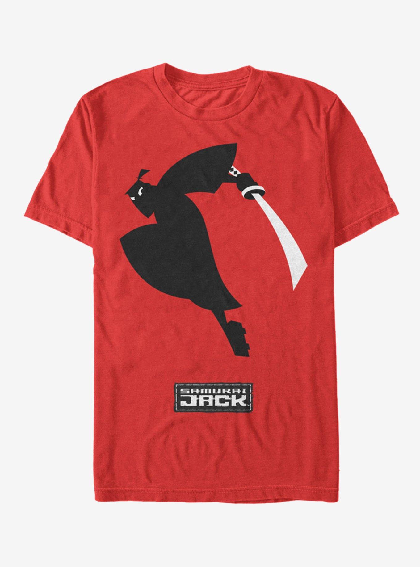 Samurai Jack Katana Shadow T-Shirt - RED | Hot Topic