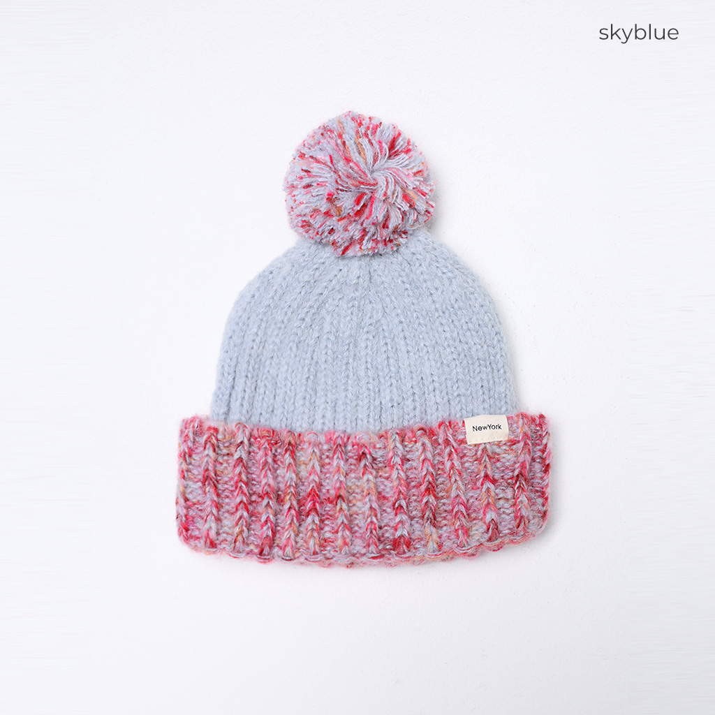 hystericgrammar カラフルニット帽 ポンポン付き hystericgrammar