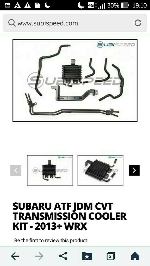 よ*う様 レヴォーグCVTオイルク－ラ－パイピングセット純正