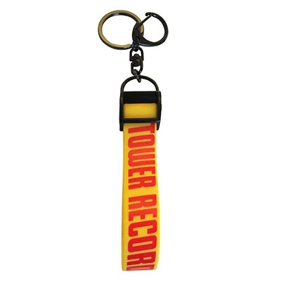 タワレコ ラバーバンドキーホルダー M(Black)