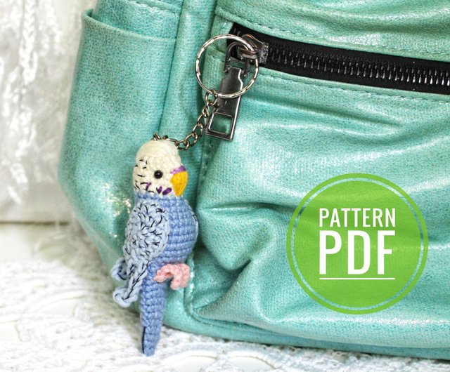 ロシア 【デジタル】セキセイインコキーホルダーかぎ針編みパターン