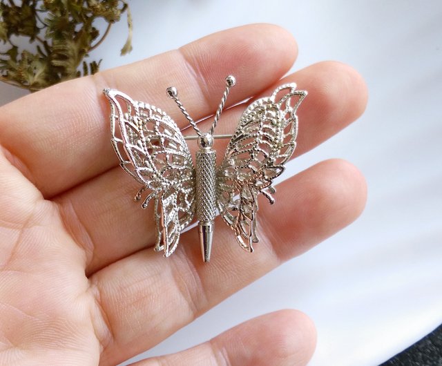 アンティークヴィンテージブローチ蝶々バタフライバタフライブローチ